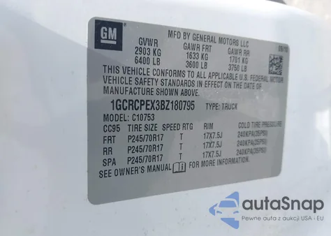 2011 Chevrolet Silverado 1500 Work Truck из США, поврежденный, VIN 1GCRCPEX3BZ180795